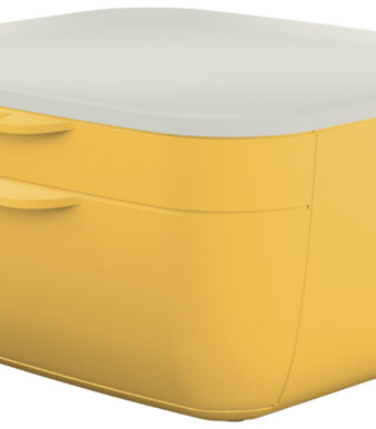LEITZ schuifladenbox Cosy, 2 lades, geel/lichtgrijs