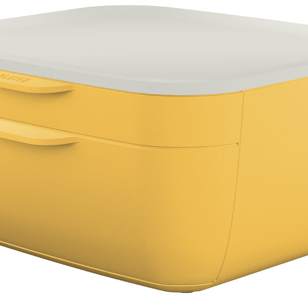 LEITZ schuifladenbox Cosy, 2 lades, geel/lichtgrijs