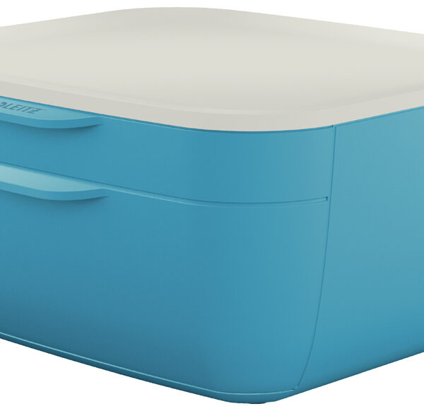 LEITZ schuifladenbox Cosy, 2 lades, blauw/lichtgrijs