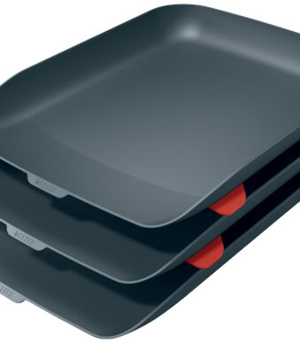 LEITZ brievenbakjes-set Cosy, DIN A4, polystyrol, grijs, 3 stuks