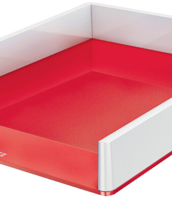 LEITZ brievenbakje WOW Duo Colour, A4, polystyrol, rood