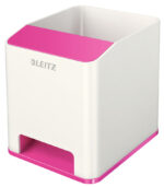 LEITZ Sound pennenbakje WOW Duo Colour, 2 vakken, roze