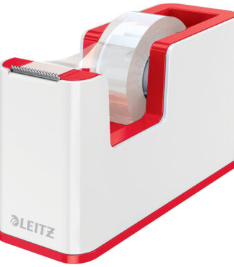 LEITZ plakbandapparaat WOW Duo Colour, gevuld, rood