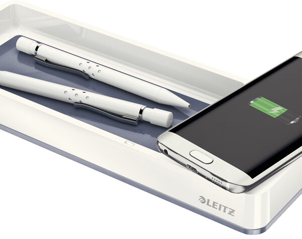 LEITZ pennenbakje WOW Duo Colour, inductielader, wit