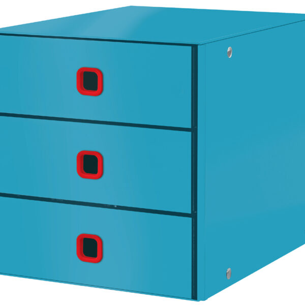 LEITZ schuifladenbox Click & Store Cosy, 3 lades, blauw
