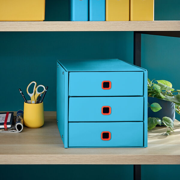 LEITZ schuifladenbox Click & Store Cosy, 3 lades, blauw