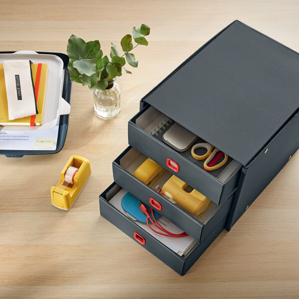 LEITZ schuifladenbox Click & Store Cosy, 3 lades, grijs