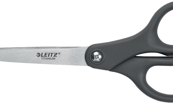 LEITZ schaar Titan, lengte: 180 mm, rond, grijs