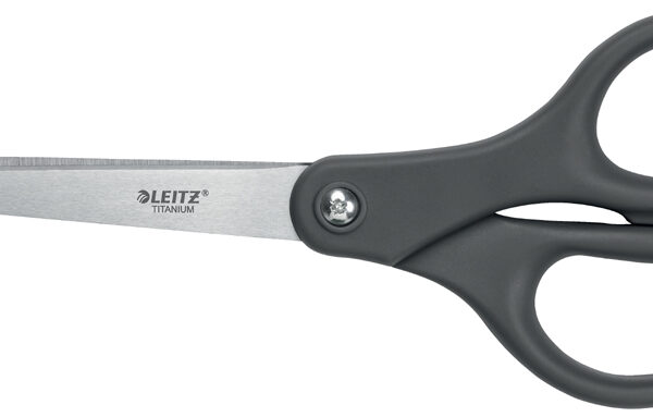 LEITZ schaar Titan, lengte: 205 mm, rond, grijs