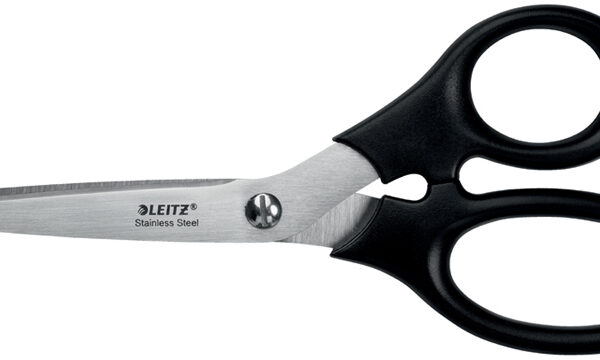 LEITZ schaar, lengte: 185 mm, rond, zwart