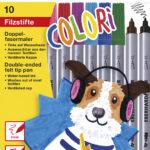 EBERHARD FABER dubbele viltstiften COLORI, 10 stuks in doosje
