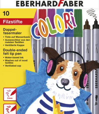EBERHARD FABER dubbele viltstiften COLORI, 10 stuks in doosje