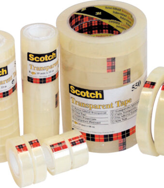 Scotch plakband 550, transparant, 19 mm x 33 m, folie