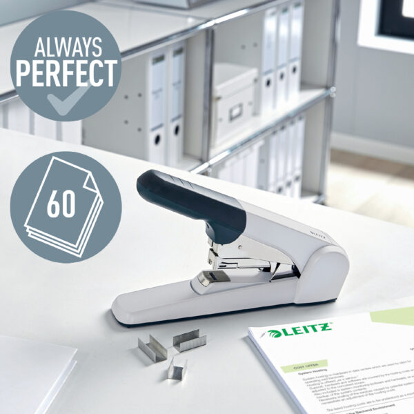 LEITZ blokhechter 5552, nietcapaciteit: 60 vel, zilver