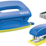 LEITZ Mini nietmachine- en perforatorset Urban Chic, blauw