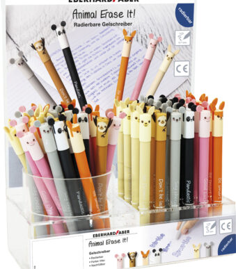 EBERHARD FABER gelpen Animal Erase it!, 72 stuks in display