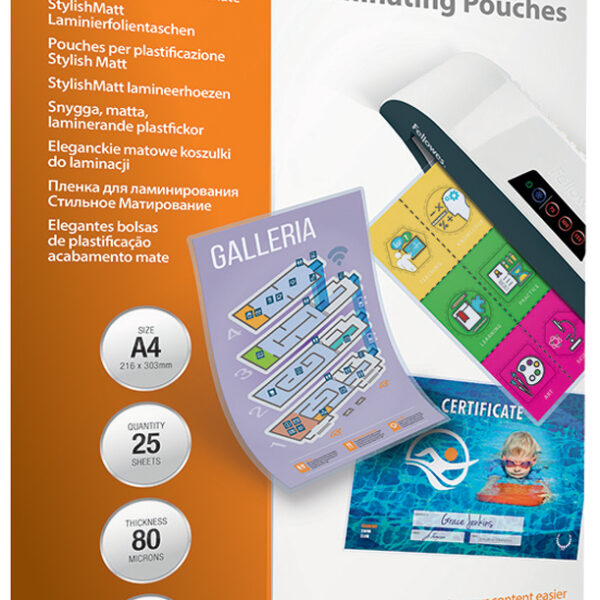 Fellowes lamineerhoes, DIN A4, mat, 160 mic, 25 st.