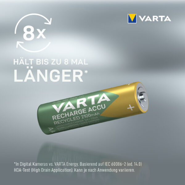 VARTA Recycled NiMH, oplaadbare batterij, Mignon AA, 2100mAh