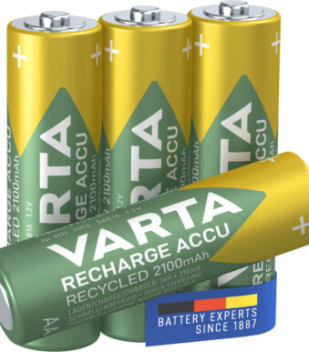 VARTA Recycled NiMH, oplaadbare batterij, Mignon AA, 2100mAh