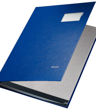 LEITZ handtekenmap/vloeiboek, PP-omslag, 10 vakken, blauw