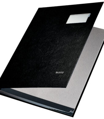 LEITZ handtekenmap/vloeiboek, PP-omslag, 10 vakken, zwart