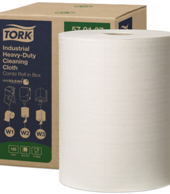 TORK rol industrieel poetspapier, 1-laags, wit, 60,8 m