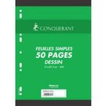 Conquerant - Vulling voor ringband - 25 vel - Tekenblok