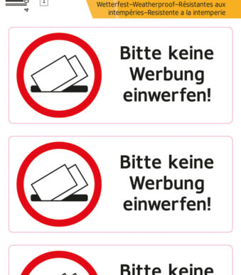 Etiket 'Geen reclame a.u.b.'