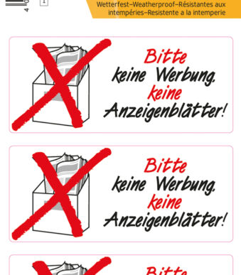 Herma Geen-reclamebesticker