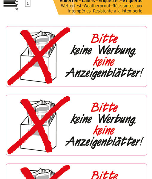 Herma Geen-reclamebesticker