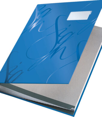 LEITZ handtekenmap/vloeiboekdesign, 18 vakken, blauw
