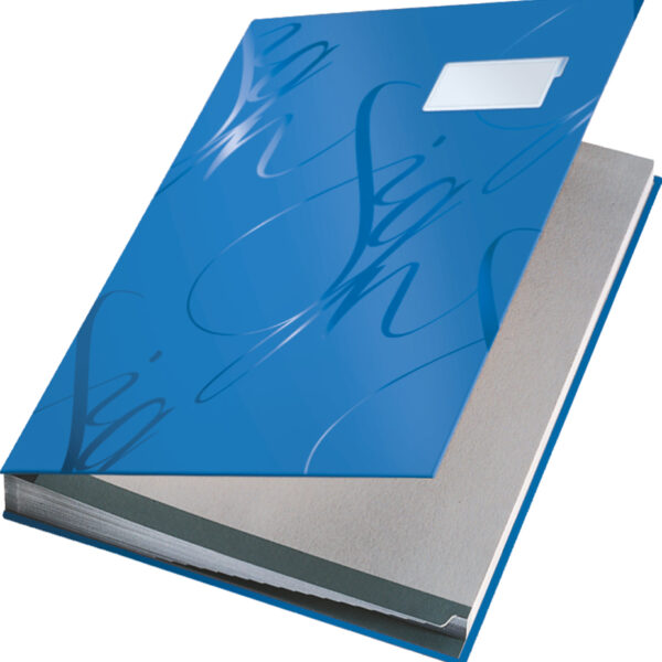 LEITZ handtekenmap/vloeiboekdesign, 18 vakken, blauw