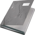 LEITZ handtekenmap/vloeiboekdesign, 18 vakken, grijs