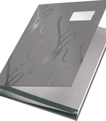 LEITZ handtekenmap/vloeiboekdesign, 18 vakken, grijs