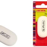 Gum, ovaal, van plasticrubber, wit