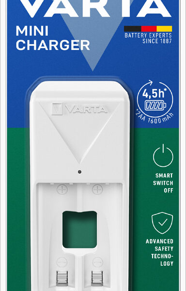 VARTA batterij-oplader Mini Charger, wit, ongevuld