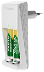VARTA batterij-oplader Mini Charger, wit, gevuld met 2x AAA