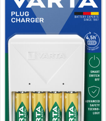 VARTA oplader Plug Charger, wit, gevuld AA