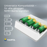 VARTA batterij-oplader Universal Charger, wit, zonder inhoud