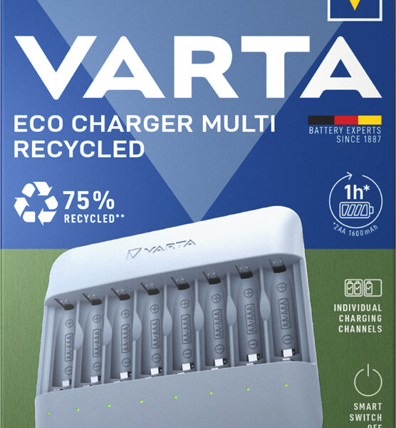 VARTA oplader Eco Charger Multi Recycled, zonder inhoud