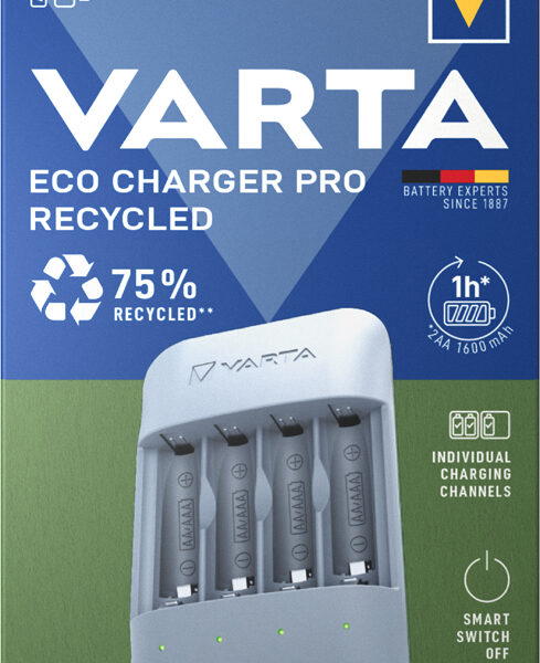 VARTA oplader Eco Charger Pro Recycled, zonder inhoud