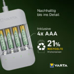 VARTA oplader Eco Charger Pro Recycled, incl. 4x Micro AAA