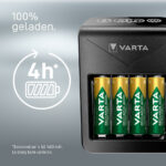 VARTA batterijenlader LCD Plug Charger+, incl. 4 x AA batterij