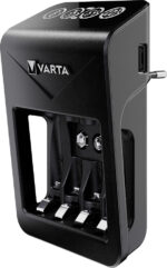 VARTA batterijenlader LCD Plug Charger+, incl. 4 x AA batterij