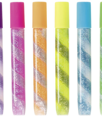 Spiraal neon glinsterlijm, geassorteerd