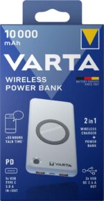 VARTA Draadloze Powerbank, 10.000 mAh, wit