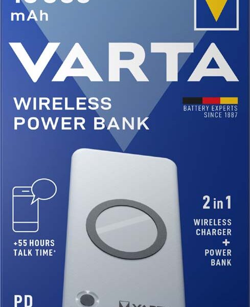 VARTA Draadloze Powerbank, 10.000 mAh, wit