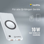 VARTA Draadloze Powerbank, 10.000 mAh, wit