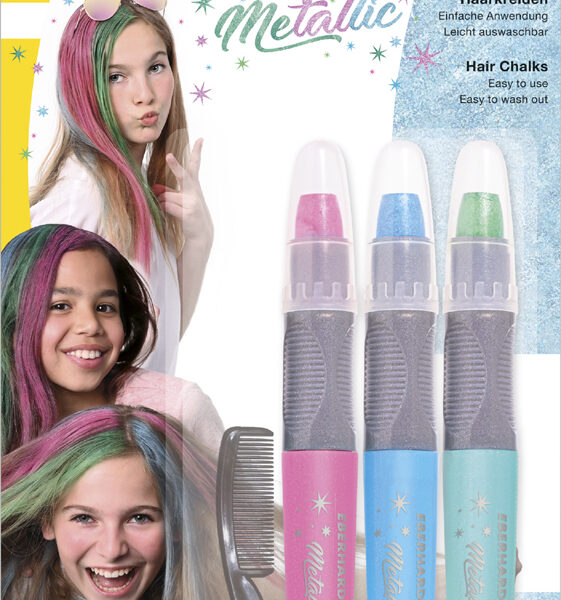 EBERHARD FABER set haarkrijt Metallic, set van 3