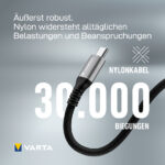 VARTA laadkabel Speed Charge en Sync cable USB-A - USB-C, 2 m